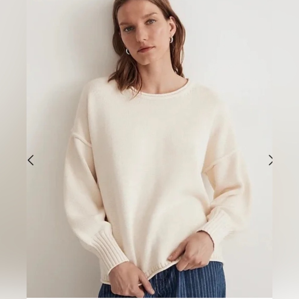 Madewell | Conway Cotton Pullover | Antique White | Size Small